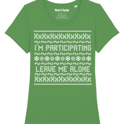 I'm participating Christmas T-shirt women Fresh Green