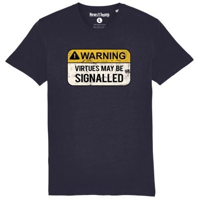Alternative view of Warning Virtues May Be Signalled T-shirt