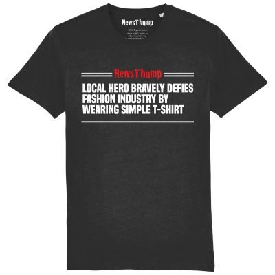 Local Hero wears T-shirt