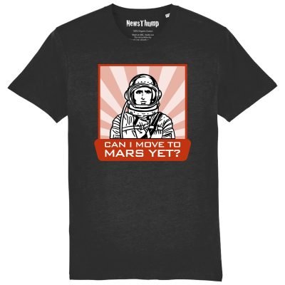 Can I move to Mars yet T-shirt in Black