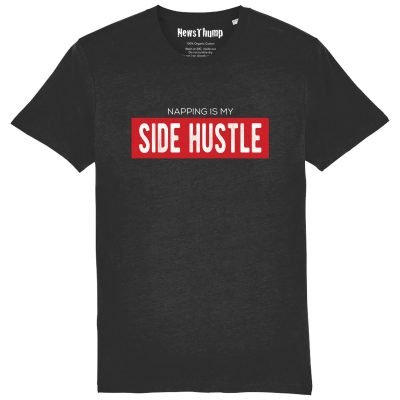 Napping is my side hustle T-shirt in black