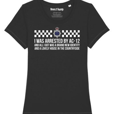I was arrested by AC-12 Women's T-shirt in black