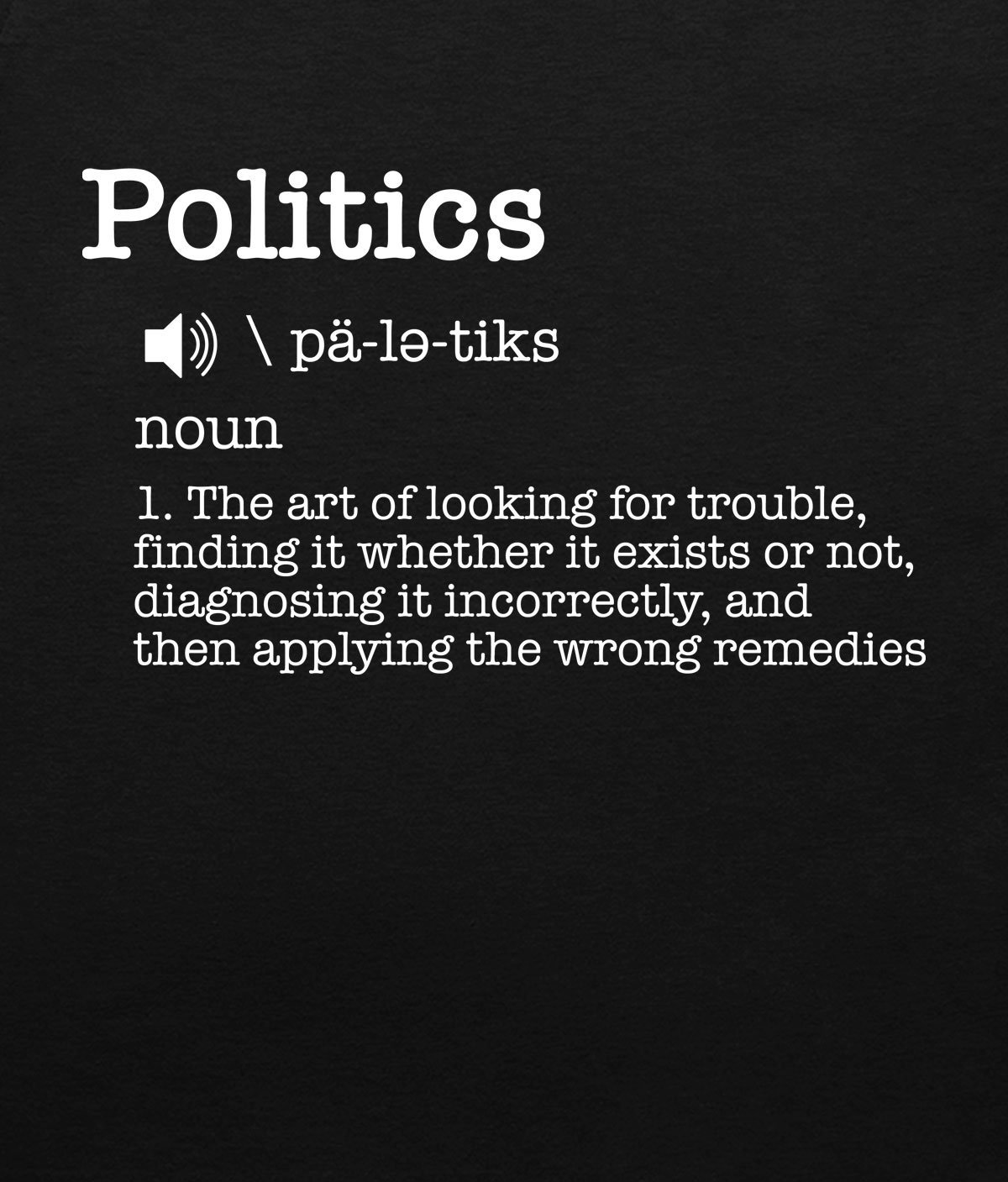 Politics definition close-up