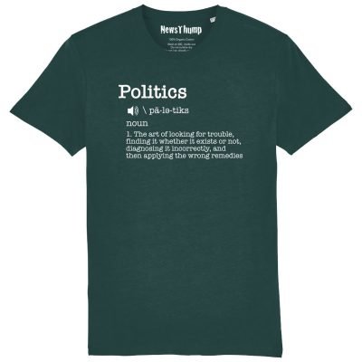 Politics Definition T-shirt in glazed green