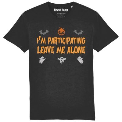 I'm participating leave me a alone halloween t-shirt in black