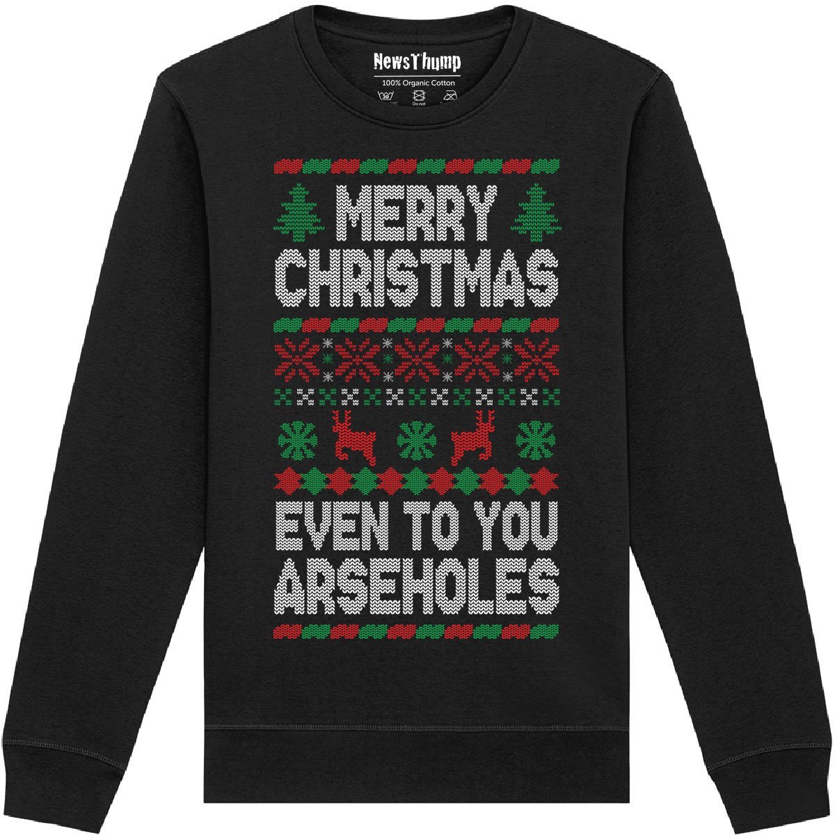 Merry Christmas even to you Arseholes Jumper - Image 2