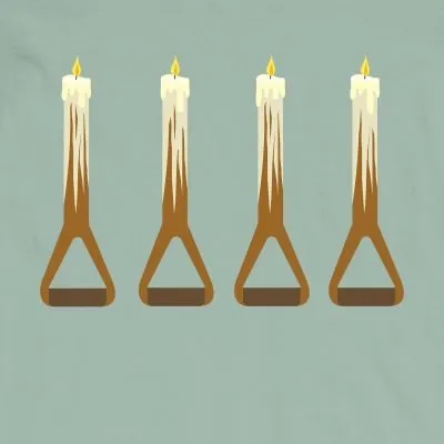 Four Candles close up in Aloe