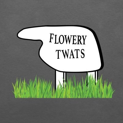 Flowery Twats T-shirt Anthracite close up