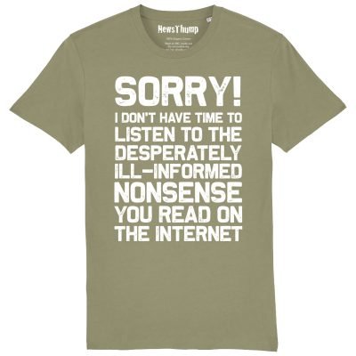 Desperately ill-informed nonsense T-shirt in Sage