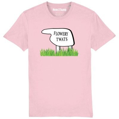 Flowery Twats T-shirt cotton pink
