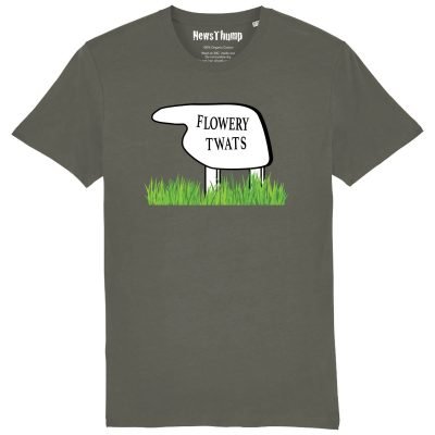 Flowery Twats T-shirt khaki