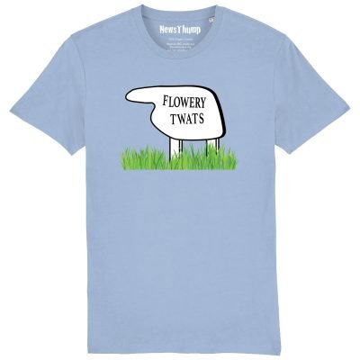 Flowery Twats T-shirt sky blue