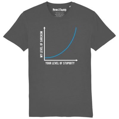 My level of sarcasm T-shirt Anthracite