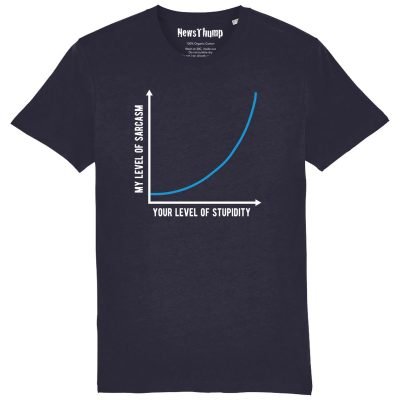 My level of sarcasm T-shirt French Navy
