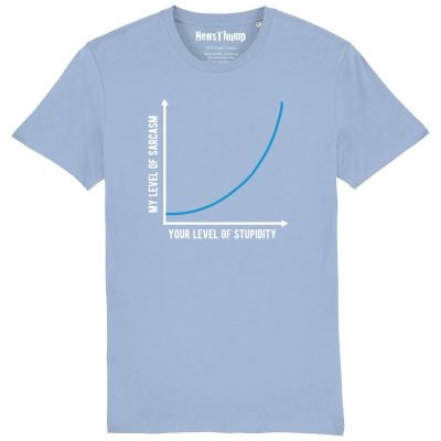 My level of sarcasm T-shirt Sky blue