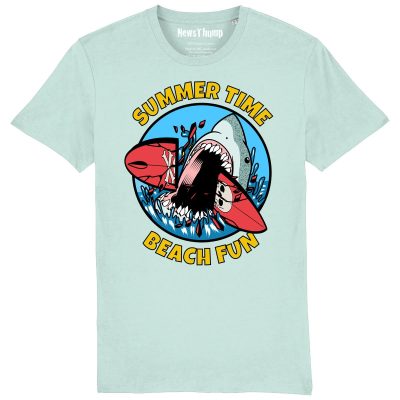 Summer Time Beach Fun T-shirt Caribbean Blue