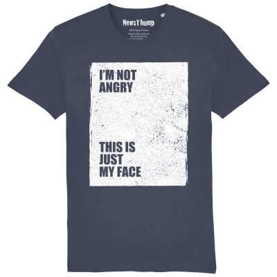 I'm not angry this is just my face India Ink Grey T-shirt
