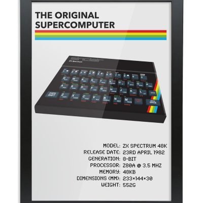 A3 Framed Print The Original Supercomputer ZX Spectrum 48k