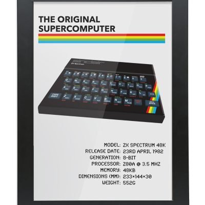 A4 Framed Print The Original Supercomputer ZX Spectrum 48k