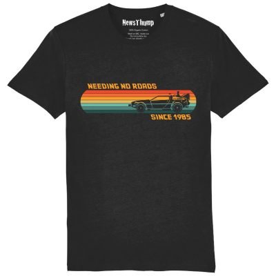 Needing No Roads since 1985 T-shirt black