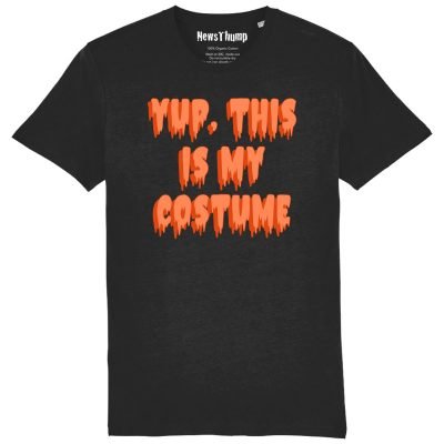 Yup this is my costume Halloween T-shirt close up Black