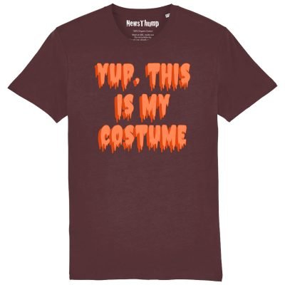 Yup this is my costume Halloween T-shirt burgundy