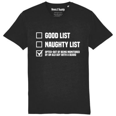 opted out of Santa's data collection black T-shirt
