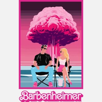 Barbenheimer T-shirt close up
