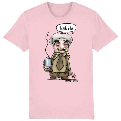Blackadder Wibble T-shirt by HappyToast Cotton Pink