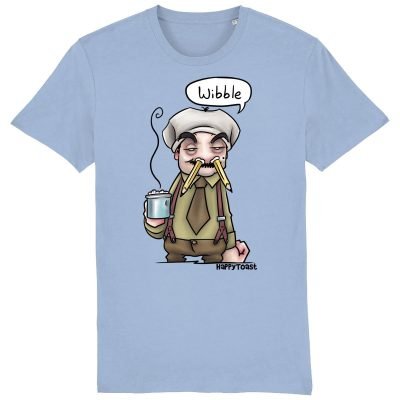 Blackadder Wibble T-shirt by HappyToast Sky Blue
