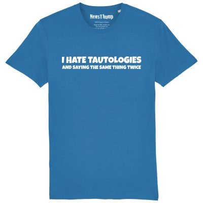 I hate tautologies T-shirt Royal Blue