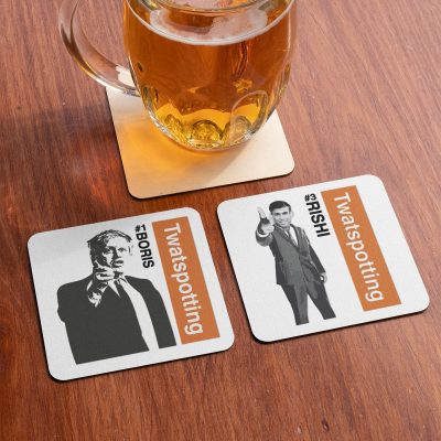 Twatspotting coasters number 1 and 3
