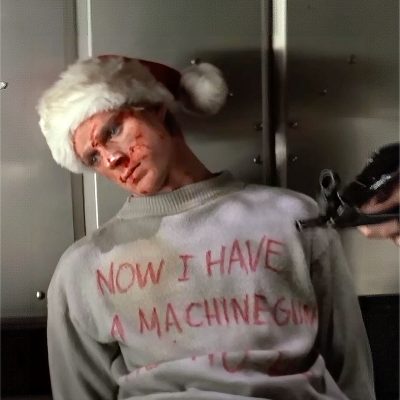 Now I have a machine gun jumper from Die Hard