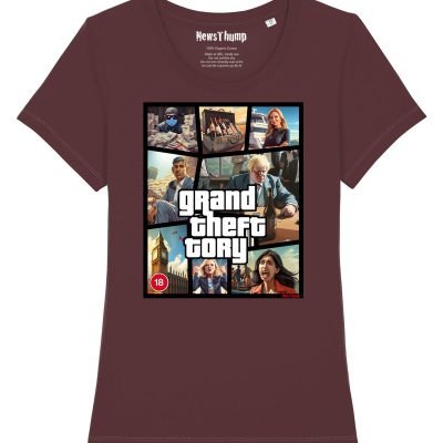 Grand Theft Tory Women's T-shirt Burgundy