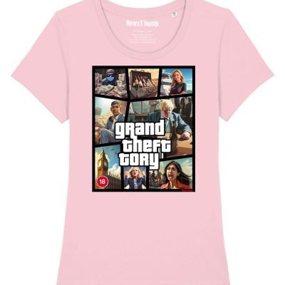 Grand Theft Tory Women's T-shirt Cotton Pink