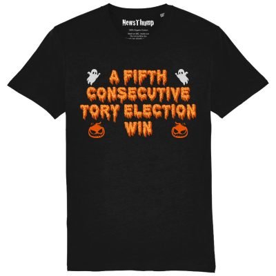 A fifth consecutive Tory election win T-shirt Black