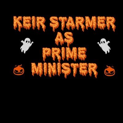 Keir Starmer Halloween T-shirt close up