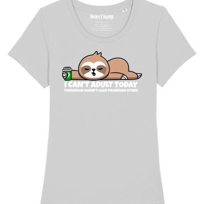 I can't adult today Women's T-shirt Heather Grey