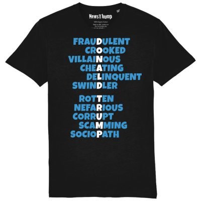 Donald Trump Fraudster T-shirt Black