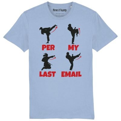 Per My Last Email T-shirt Sky Blue