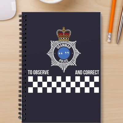 Grammar Police Notebook Navy