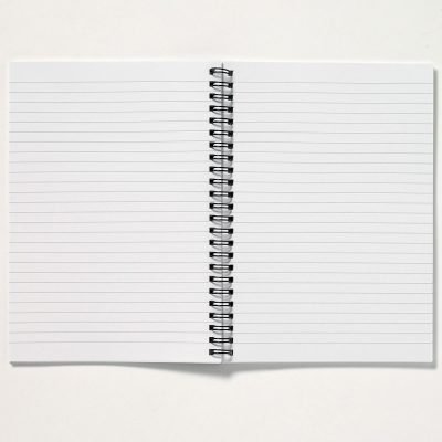 A5 ring-bound notebook lined paper inside