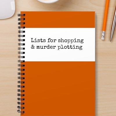 Lists for shopping and murder plotting Notebook