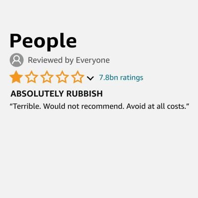 People 1-star review t-shirt close up