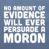 No amount of evidence will ever persuade a moron T-shirt