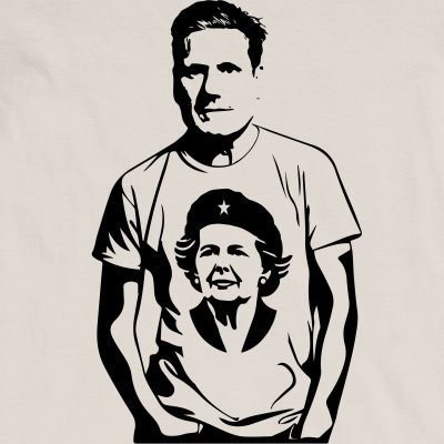 Keir Starmer in a Thatcher Tee T-shirt close-up
