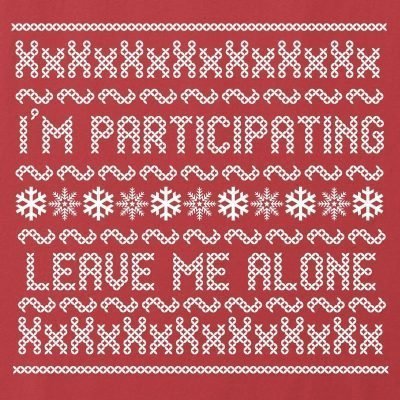 I'm participating, leave me alone Christmas T-shirt in Red
