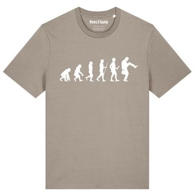 Evolution of man to silly walk T-shirt