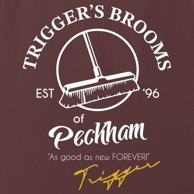Trigger's Brooms T-shirt close up
