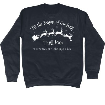 Personalised Season of Goodwill to all men Christmas Jumper